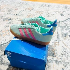 Adidas Kids' Green and Pink Sneakers